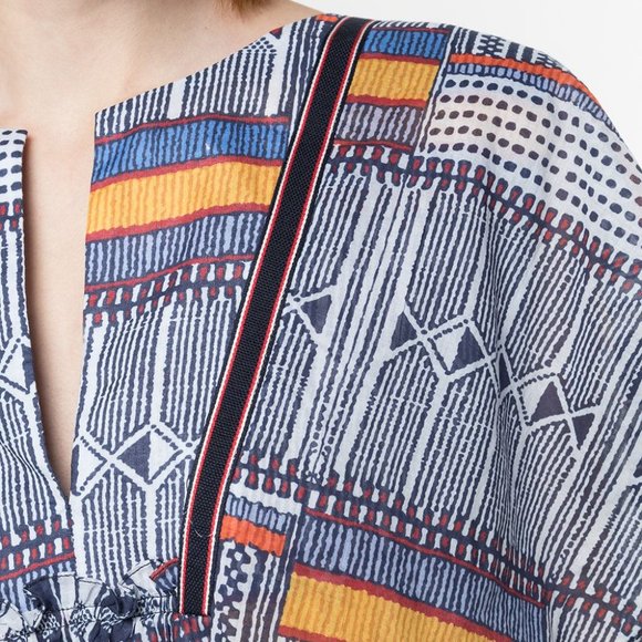 New Lemlem Kente printed ruffle top - Picture 3 of 5